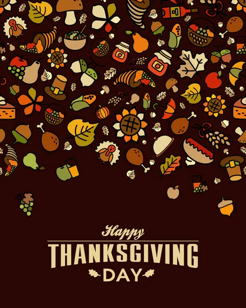 Thanksgiving wenskaart — Stockvector