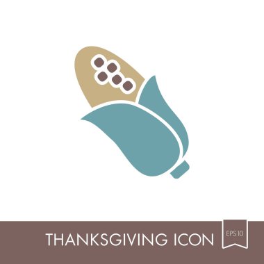 Mısır simgesi. Hasat. Şükran günü vektör