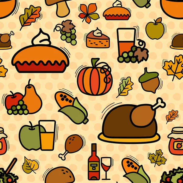 Vector seamless thanksgiving pattern — Stock Vector