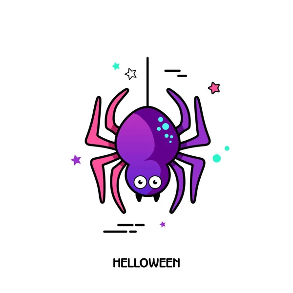 Spinnenvektorsymbol. Halloween-Aufkleber — Stockvektor