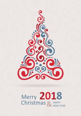 Neşeli Noel kartı mutlu yeni yıl.