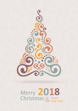 Neşeli Noel kartı mutlu yeni yıl.