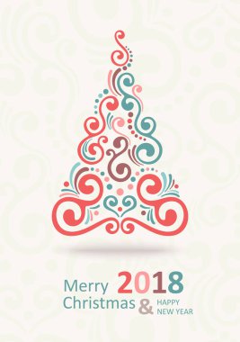 Neşeli Noel kartı mutlu yeni yıl.