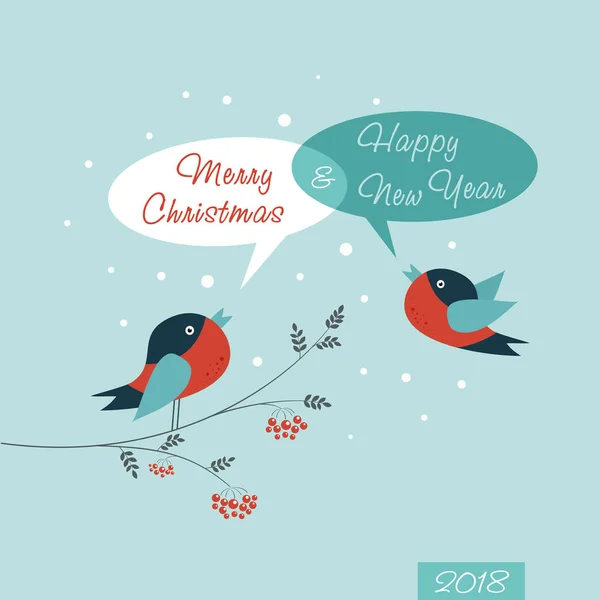 Merry Christmas Card. Happy New Year. — Stockvector