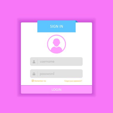 Oturum açma formu Tasarım