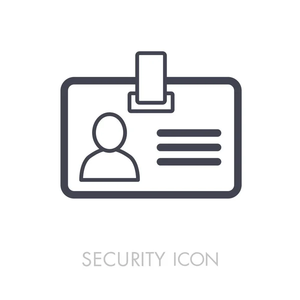 ID Badge Line Icon. Personalausweis — Stockvektor