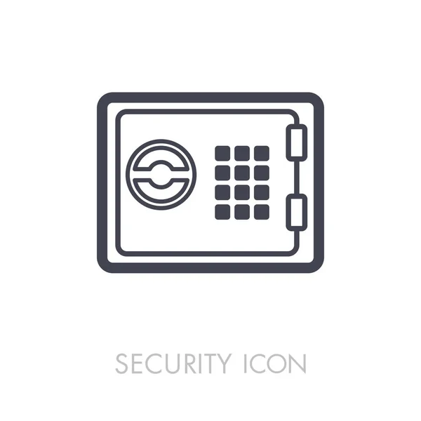 Bank veilig overzicht pictogram. Veiligheid teken — Stockvector