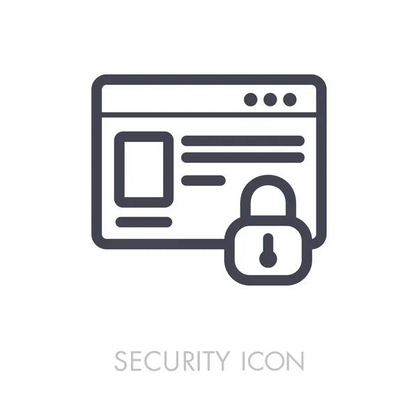 Ikona ochrony Internet, bezpieczeństwo informacji — Wektor stockowy