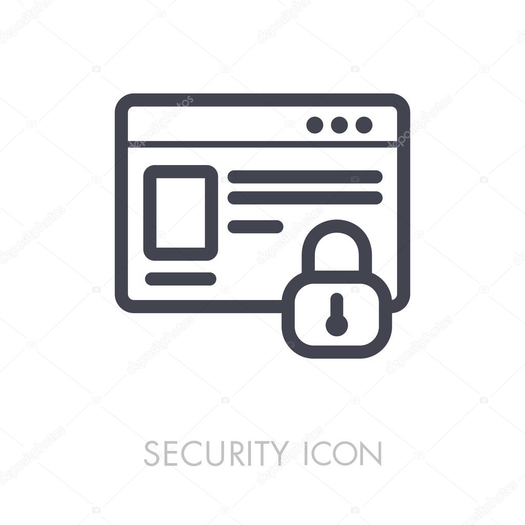 Internet protection icon, information security