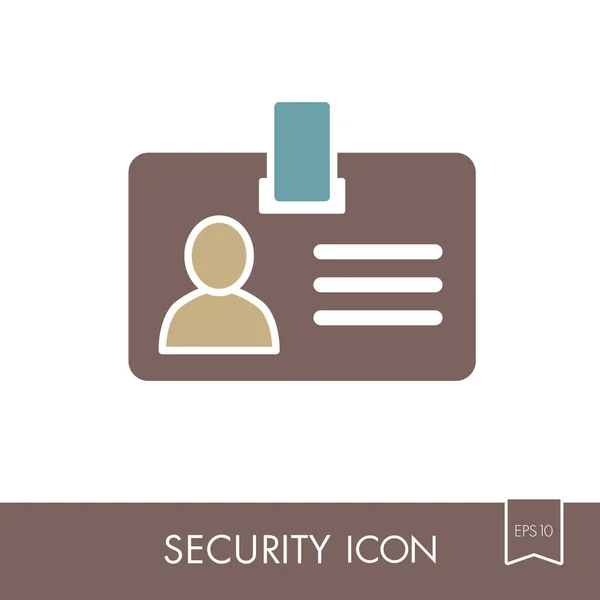 ID Badge Line Icon. Personalausweis — Stockvektor