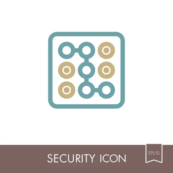 Security code-pictogram. Telefoon vergrendelen — Stockvector