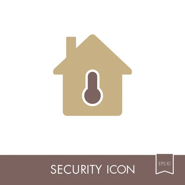 Huis veiligheidsslot met sleutelgat pictogram — Stockvector