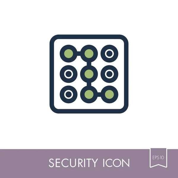 Security code-pictogram. Telefoon vergrendelen — Stockvector