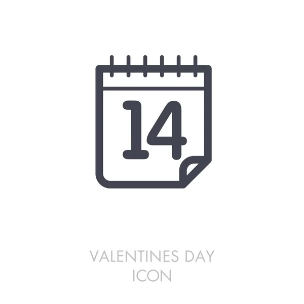 14 februari, Valentijn pictogram — Stockvector