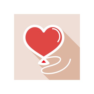 Kalp simgesi şeklinde balon