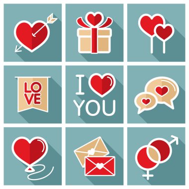 Sevgililer günü Icons set