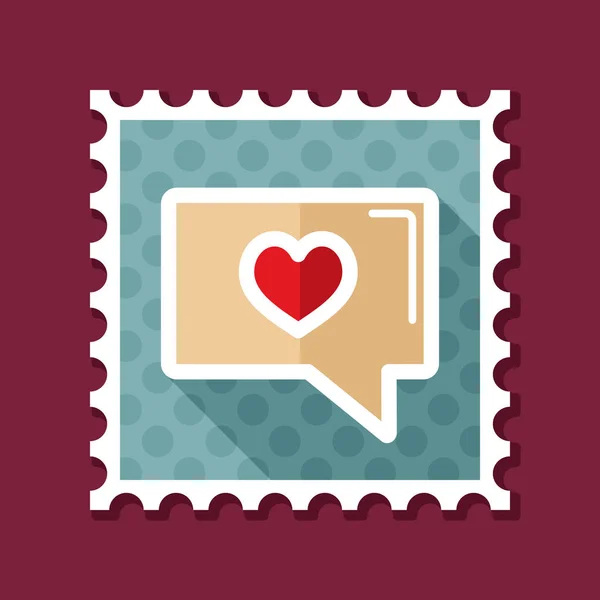 Tekst zeepbel met hart stempel. Happy Valentines Day — Stockvector