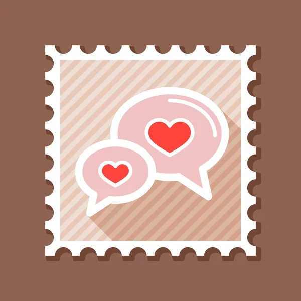 Tekstballonnen hart stempel. Happy Valentines Day — Stockvector