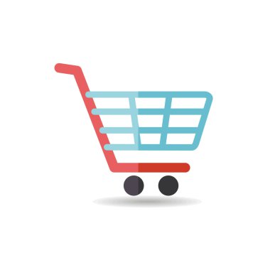 Alışveriş sepeti izole vektör simgesi