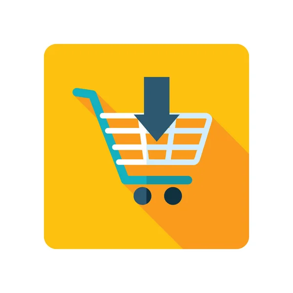 Shopping cart with an arrow icon — Stock Vector