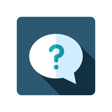 Soru işareti simgesi olan konuşma balonu