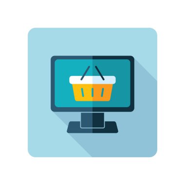 Bilgisayar alışveriş sepeti simge ile göster