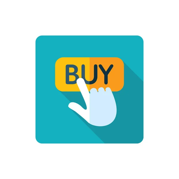 Parmak işareti simgesi satın almak için işaret — Stok Vektör