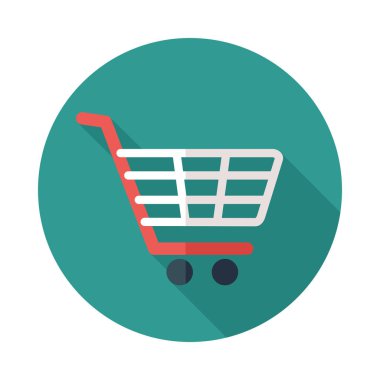 Alışveriş sepeti izole vektör simgesi