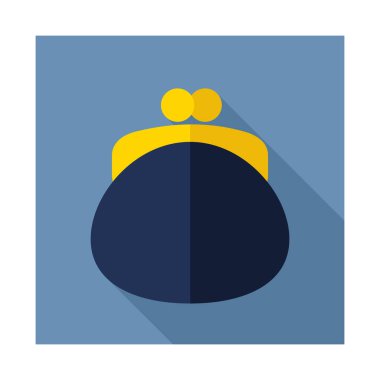 Çanta simge vektör. M-cüzdan üzerinde beyaz izole işareti