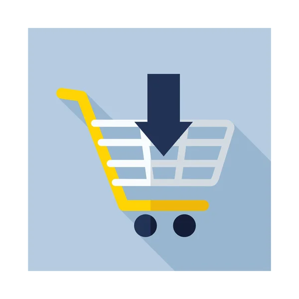 Shopping cart with an arrow icon — Stock Vector