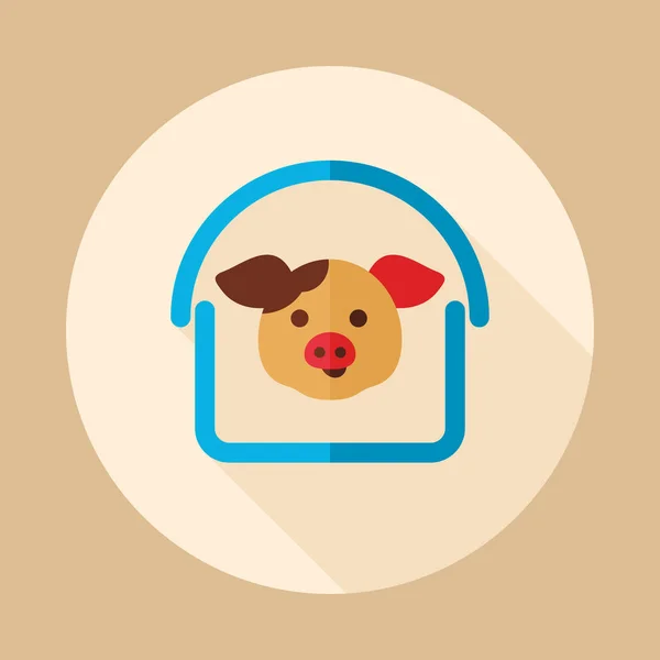 Pigsty vector icon — Stock Vector