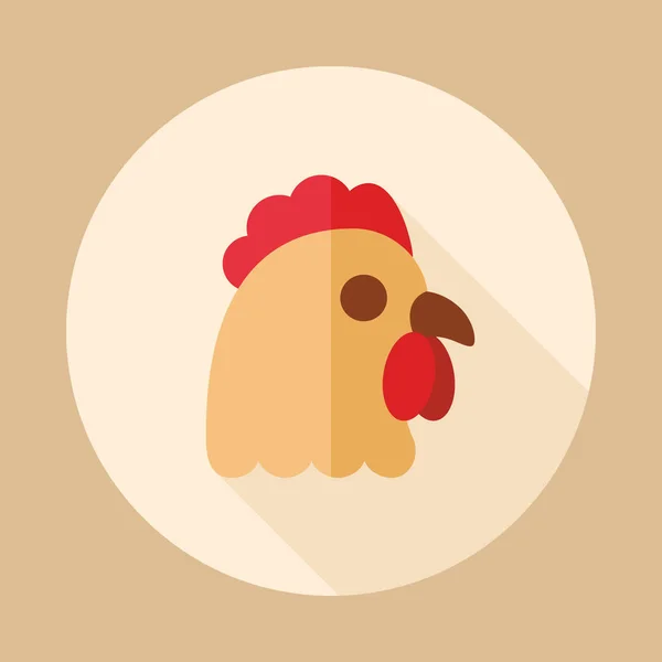Ícone de vetor de frango. Vetor principal animal — Vetor de Stock