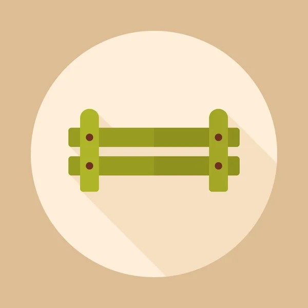 Clôture de ferme en bois de l'icône de bordure croisée — Image vectorielle