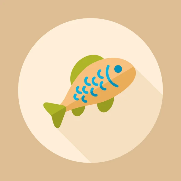 Icono vector pescado — Vector de stock