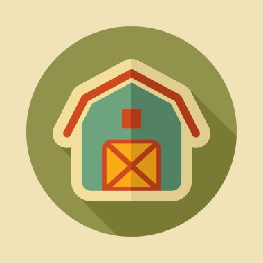 Çiftlik barn vektör simgesi