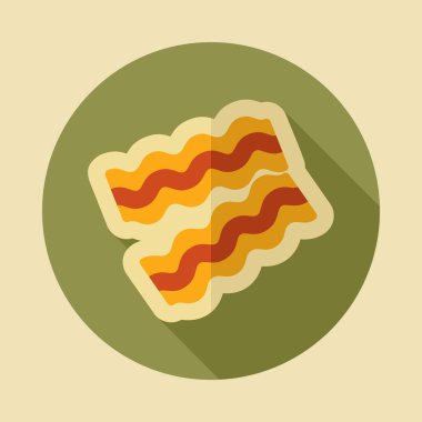 Domuz pastırması parçaları vektör simgesi