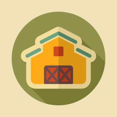 Çiftlik barn vektör simgesi