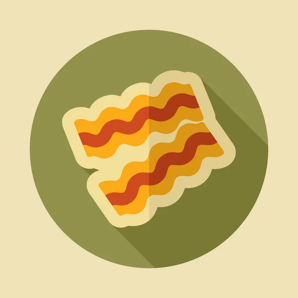 Pièces de bacon icône vectorielle — Image vectorielle