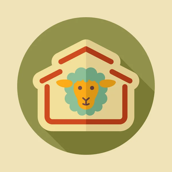 Schapen vector huisje — Stockvector