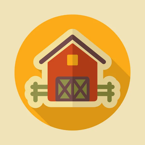 Farm barn vector icon — Stock Vector