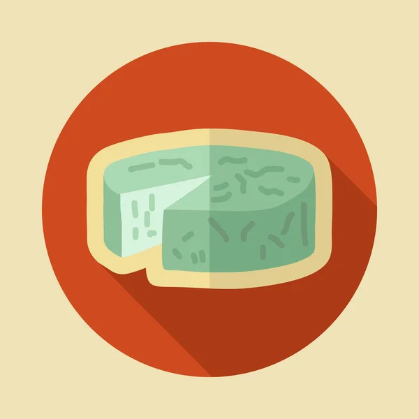 Fromage à pâte molle avec icône vectorielle moule — Image vectorielle