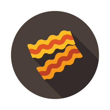 Domuz pastırması parçaları vektör simgesi