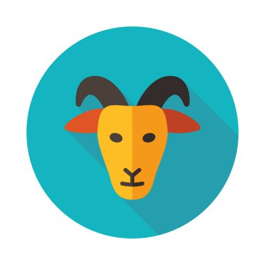 Keçi vektör simgesi. Hayvan kafa
