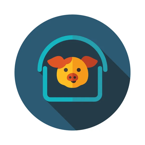 Pigsty vector icon — Stock Vector