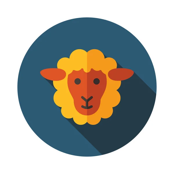 Sheep vector icon. Animal head — Stock Vector