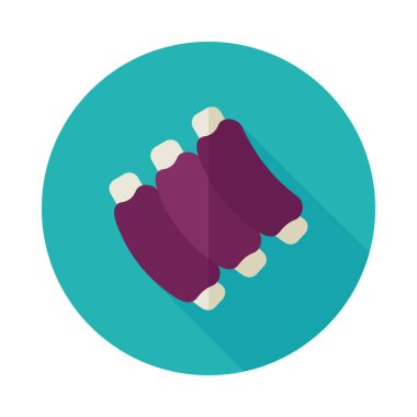 Kaburga gıda et vektör simgesi