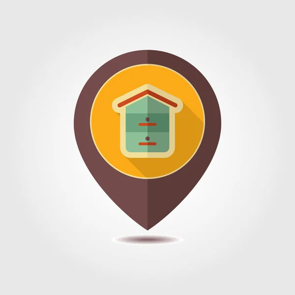 Colmena vector pin mapa icono — Vector de stock