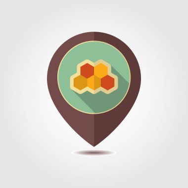 Petek arı vektör PIN harita simgesi