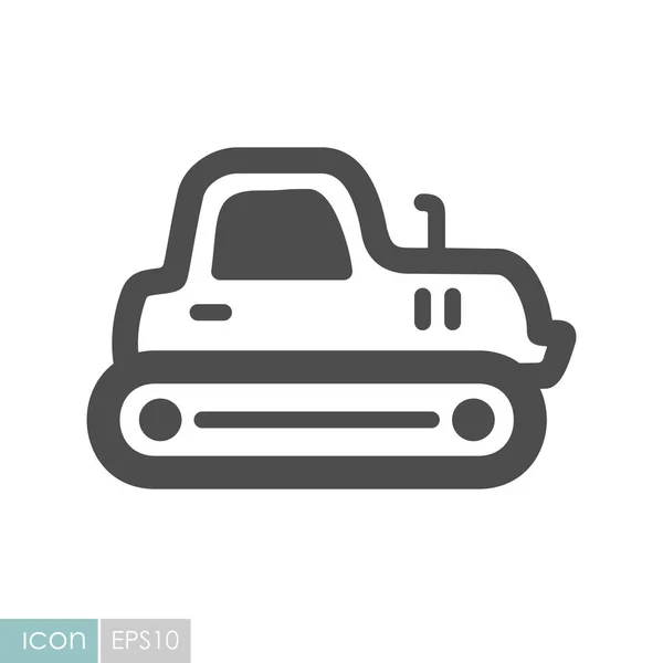 Tractor icono rastreador — Archivo Imágenes Vectoriales