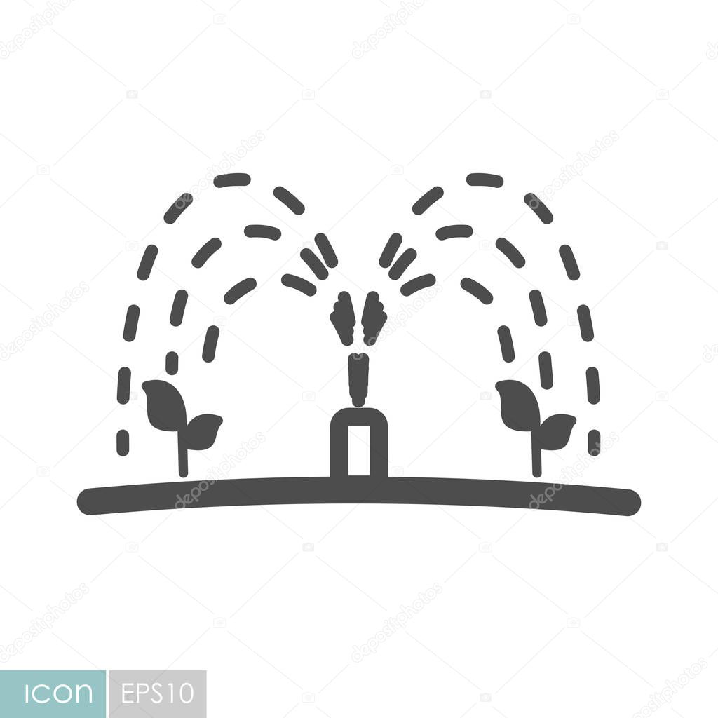 Automatic irrigation sprinkler icon